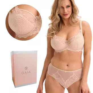 Biustonosz z koronką Semi-Soft Isla 1228 półusztywniany beżowy