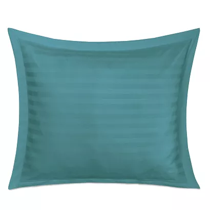 Poszewka satyna bambusowo-bawełniana STRIPE SEA TURQUOISE 70x80 Darymex jednokolorowa turkus z listw