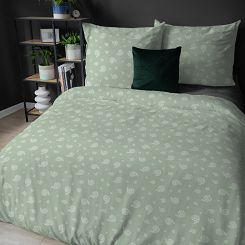 Pościel flanelowa 160x200 szałwiowa drobny paisley