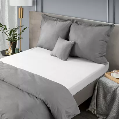 Prześcieradło frotte z gumką 160x200 Design91 białe