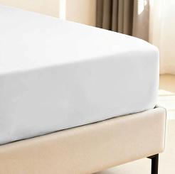 Prześcieradło bambusowe z gumką 90x200 białe