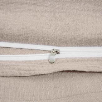 Ciemny Beż Bawełniana Poszewka Muślinowa 70x80 Do Pościeli