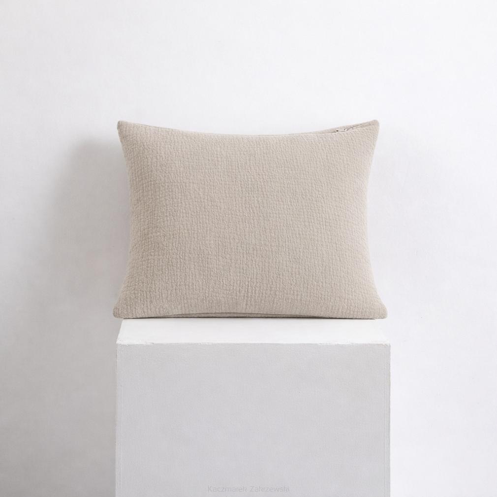 Ciemny Beż Bawełniana Poszewka Muślinowa 70x80 Do Pościeli