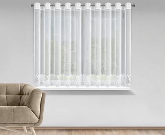 Firana gotowa na przelotkach ARTEMIDA 350x145 Eurofirany biały