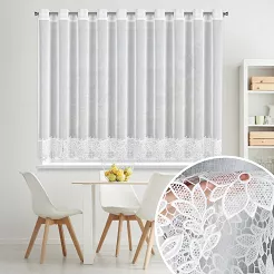 Firana gotowa na przelotkach ARTEMIDA 350x145 Eurofirany biały