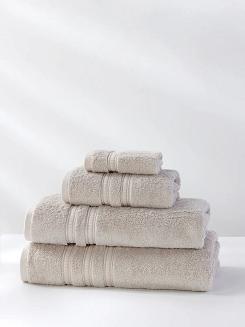 Ręcznik bambusowy Harmony 100x150 kaszmirowy ze srebrną bordiurą