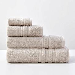 Ręcznik bambusowy Harmony 100x150 kaszmirowy ze srebrną bordiurą