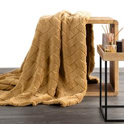 Koc narzuta CARO 150x200 Design91 miodowy