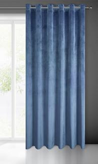 Zasłona gotowa na przelotkach MELANIE 215x250 Eurofirany granatowy