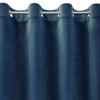 Zasłona gotowa na przelotkach MELANIE 215x250 Eurofirany granatowy