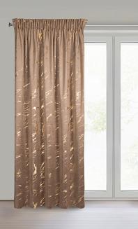 Zasłona gotowa na taśmie MOLLY 140x270 Eurofirany brązowy