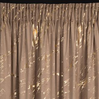 Zasłona gotowa na taśmie MOLLY 140x270 Eurofirany brązowy