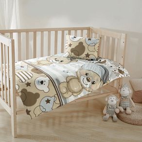 Pościel satynowa KID 100x135 Eurofirany wielokolorowa w misie