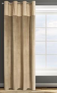 Zasłona gotowa na przelotkach AGNES 140x250 Design91 beżowy/złoty