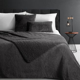 Poszewka dekoracyjna wałek NINA 15x45 Eurofirany stalowy futrzany i puszysty