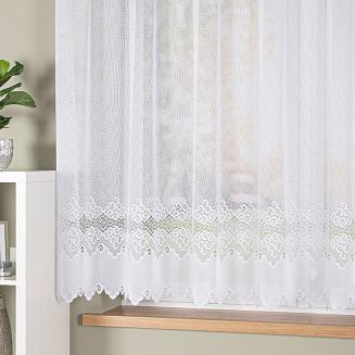 Firanka żakardowa gotowa na żabki MODESTA-1 300x160 biała