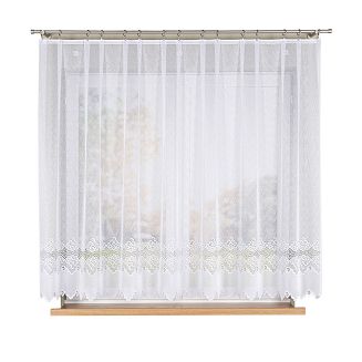 Firanka żakardowa gotowa na żabki MODESTA-1 300x160 biała
