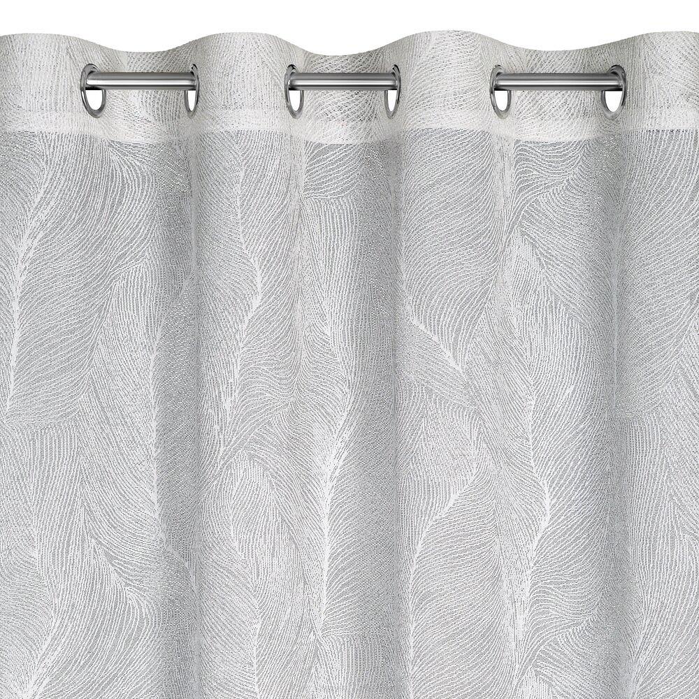 Zasłona gotowa na przelotkach LINNEA 140x250 Eurofirany biały