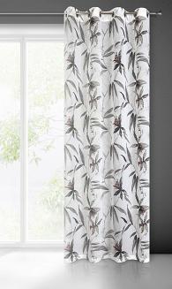 Firana gotowa na przelotkach AIDA 140x250 Eurofirany ciemnobeżowy