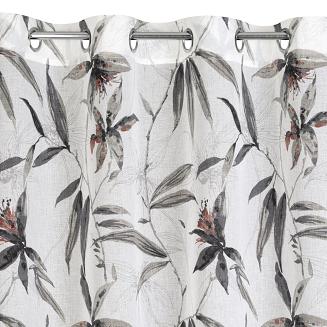 Firana gotowa na przelotkach AIDA 140x250 Eurofirany ciemnobeżowy