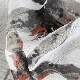 Firana gotowa na przelotkach AIDA 140x250 Eurofirany ciemnobeżowy