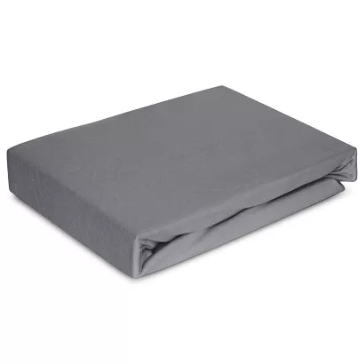 Prześcieradło jersey z gumką PREMIUM 140x200 Eurofirany stalowe
