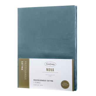 Prześcieradło satynowe z gumką NOVA3 100x200 Eurofirany petrol