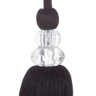 Sznur dekoracyjny do zasłon KAREN czarny