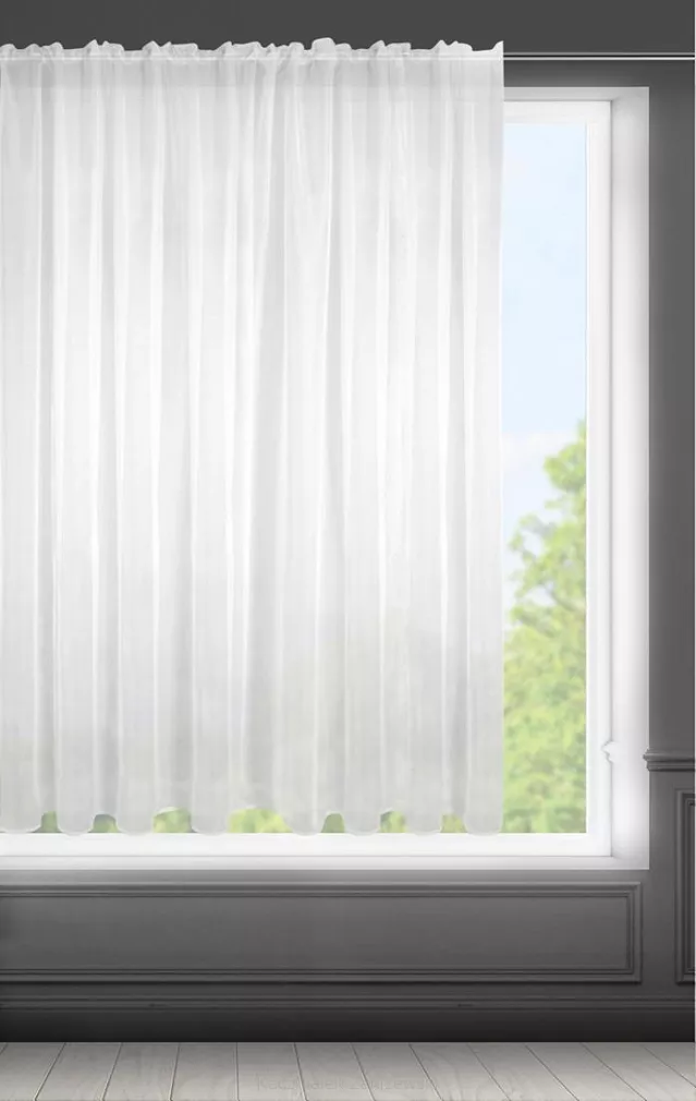 Firana gotowa na taśmie LUCY 350x150 Eurofirany biała