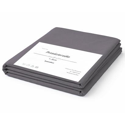 Prześcieradło bawełniane bez gumki 200x220 grafitowy