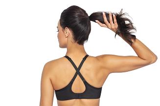 Biustonosz Sportowy miękki AVA NAOMI czarny niebieski złoty