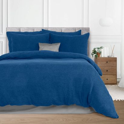 Pościel frotte 200x220 Darymex jednokolorowa chabrowa