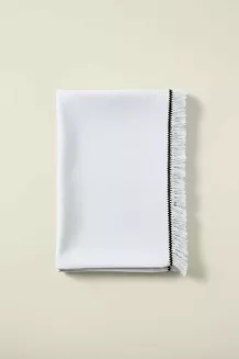 Biały Obrus z Frędzlami 140x280 NATUR