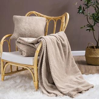 Koc narzuta z mikrofibry Monte 150x200 taupe