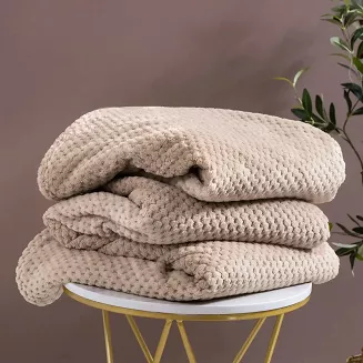 Koc narzuta z mikrofibry Monte 150x200 taupe
