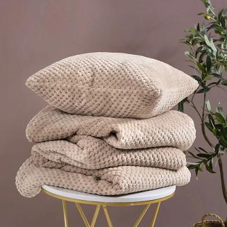 Koc narzuta z mikrofibry Monte 150x200 taupe