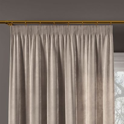 Zasłona gotowa na taśmie VELVI 140x250 szarobeżowa