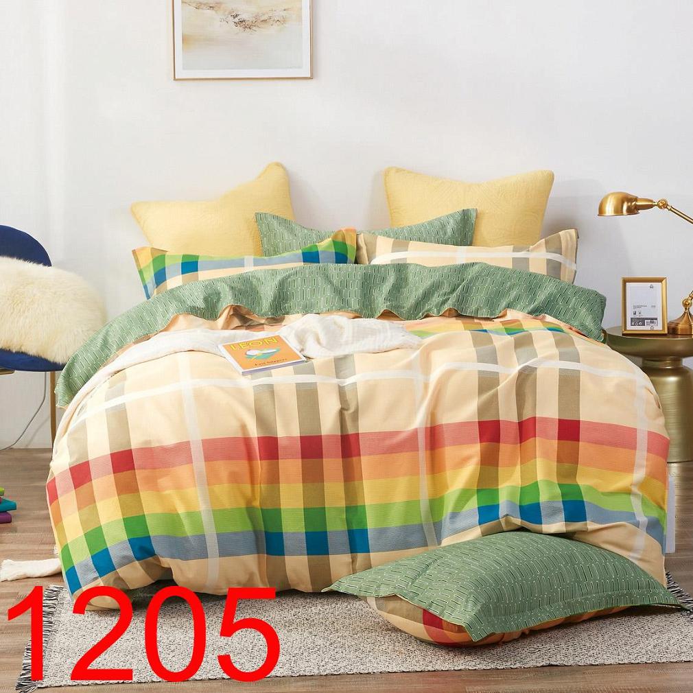 Pościel satynowa 200x220 wzór wesoła krata