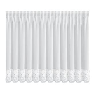 Zasłona gotowa na taśmie ROSES 300x120 Eva Minge Eurofirany biały