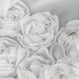 Zasłona gotowa na taśmie ROSES 300x120 Eva Minge Eurofirany biały