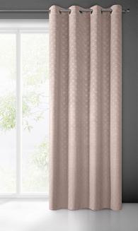 Zasłona gotowa na przelotkach JULIA 140x250 Eurofirany pudrowy