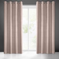 Zasłona gotowa na przelotkach JULIA 140x250 Eurofirany pudrowy