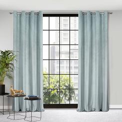 Zasłona gotowa na przelotkach LILI 140x250 Eurofirany niebieski