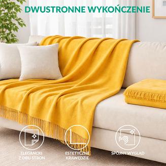 Koc T Bawełniany/BA866/150x200 musztarda