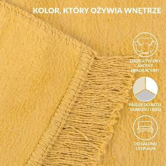 Koc T Bawełniany/BA866/150x200 musztarda