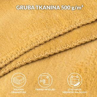 Koc T Bawełniany/BA866/150x200 musztarda