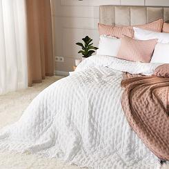 Narzuta dekoracyjna z falbaną WERONA 170x210 biała