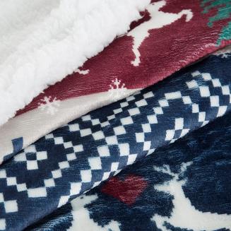 Koc świąteczny KOC24 150x200 Eurofirany granatowy