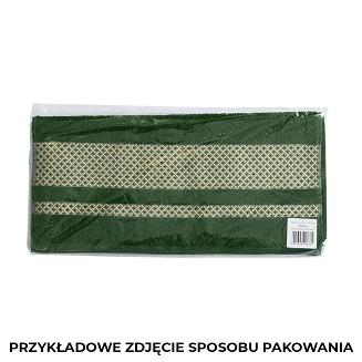 Ręcznik bawełniany LIONEL 70x140 butelkowy ze złotą bordiurą