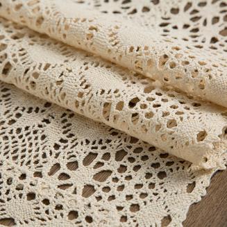 Obrus dekoracyjny MARY 40x140 Eurofirany jasnobeżowy